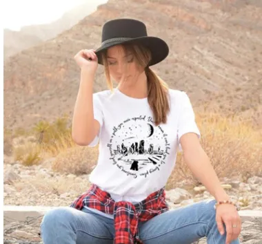You Find Yourself On A Path You Never Letter Casual T shirt White - Shop at LoveMi