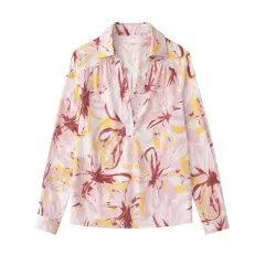 Women's Linen Blend Tropical Suit - Shirt - View 1