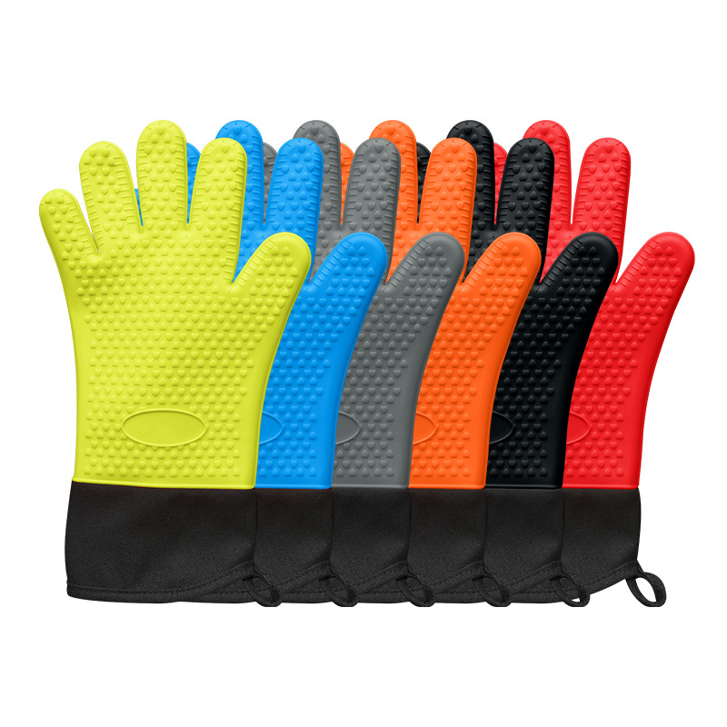 Title 2, Silicone Gloves Kitchen Baking Insulation Five ...