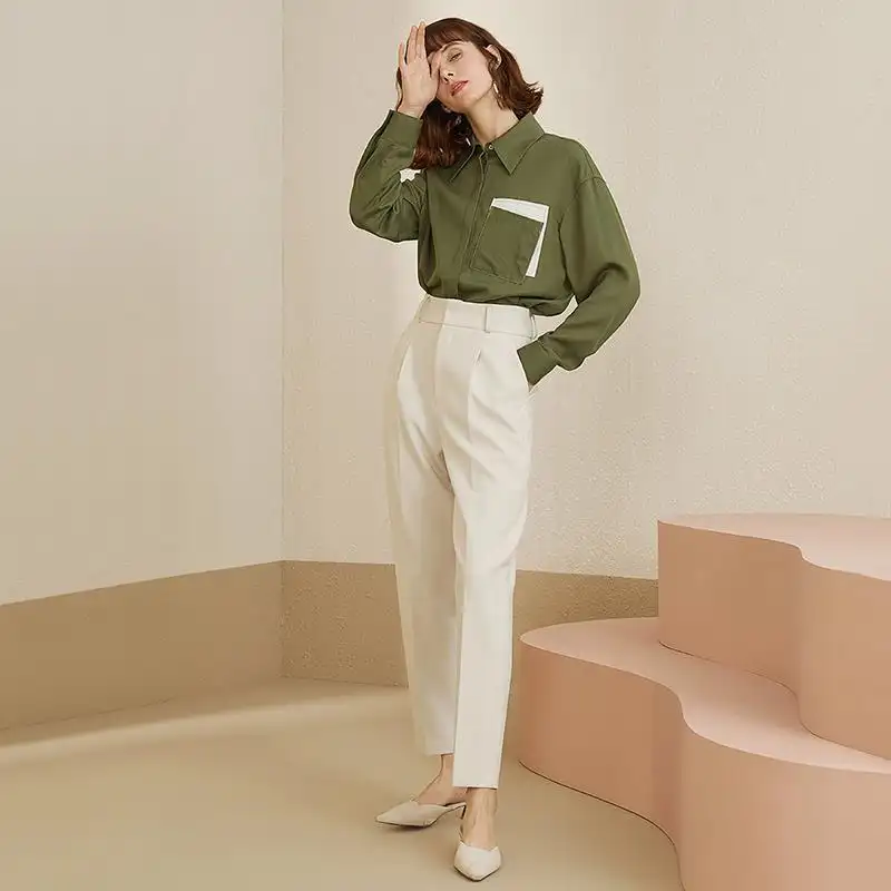 Straight Loose Drape Tapered Casual Pants