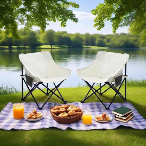 Outdoor Camping Chairs Folding Portable, Carry Bag ,Beige Beige - Shop at LoveMi