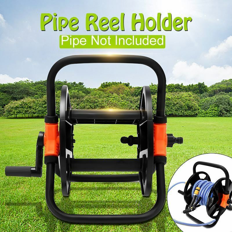 NEW Portable Hose Pipe Reel Garden Cart Free Standing Holder Water Hose 20m UK 9