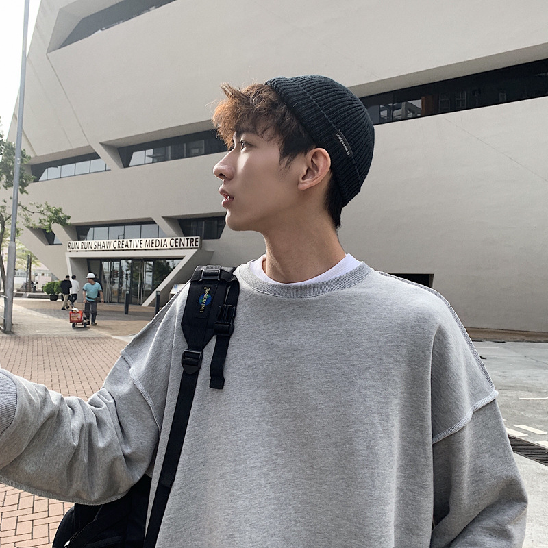 All-match Men's And Women's Round Neck Loose Pullover Long Sleeves