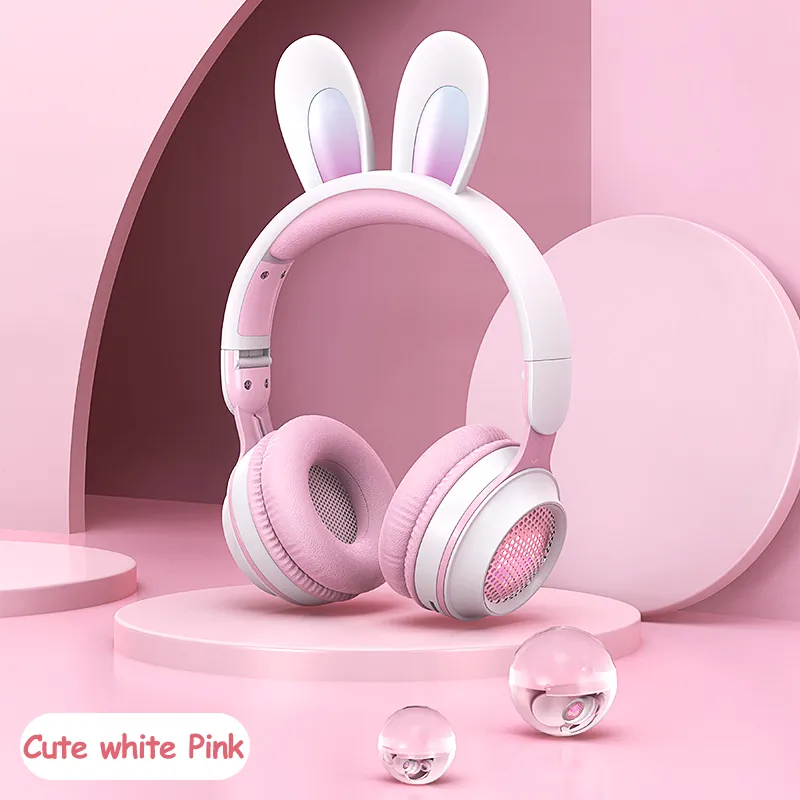 Rabbit Ear Headphones Wireless Luminous Extendable Wheat Headphones – image 6