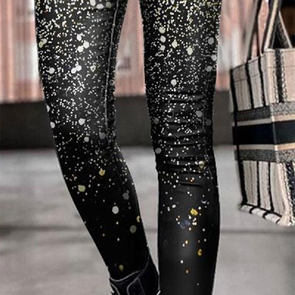 Title 2, Leggings a vita alta con bottoni metallici, mod...