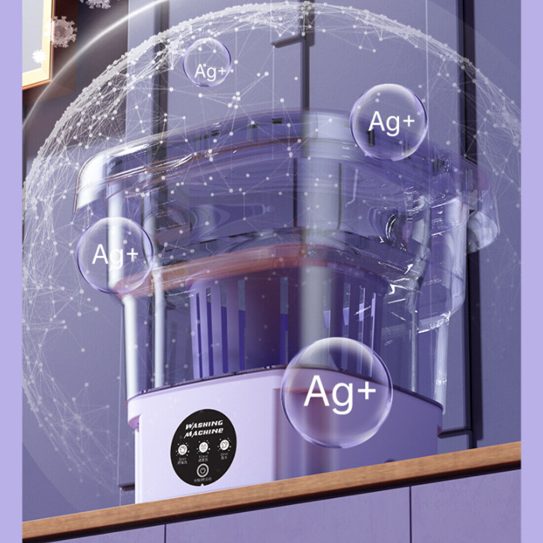 8L Portable Washing Machine Mini Washer Foldable Washer And Spin Dryer Travel UK