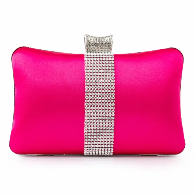 Rhinestone studded Clutch Bag Banquet Fashion Rose - Shop at LoveMi