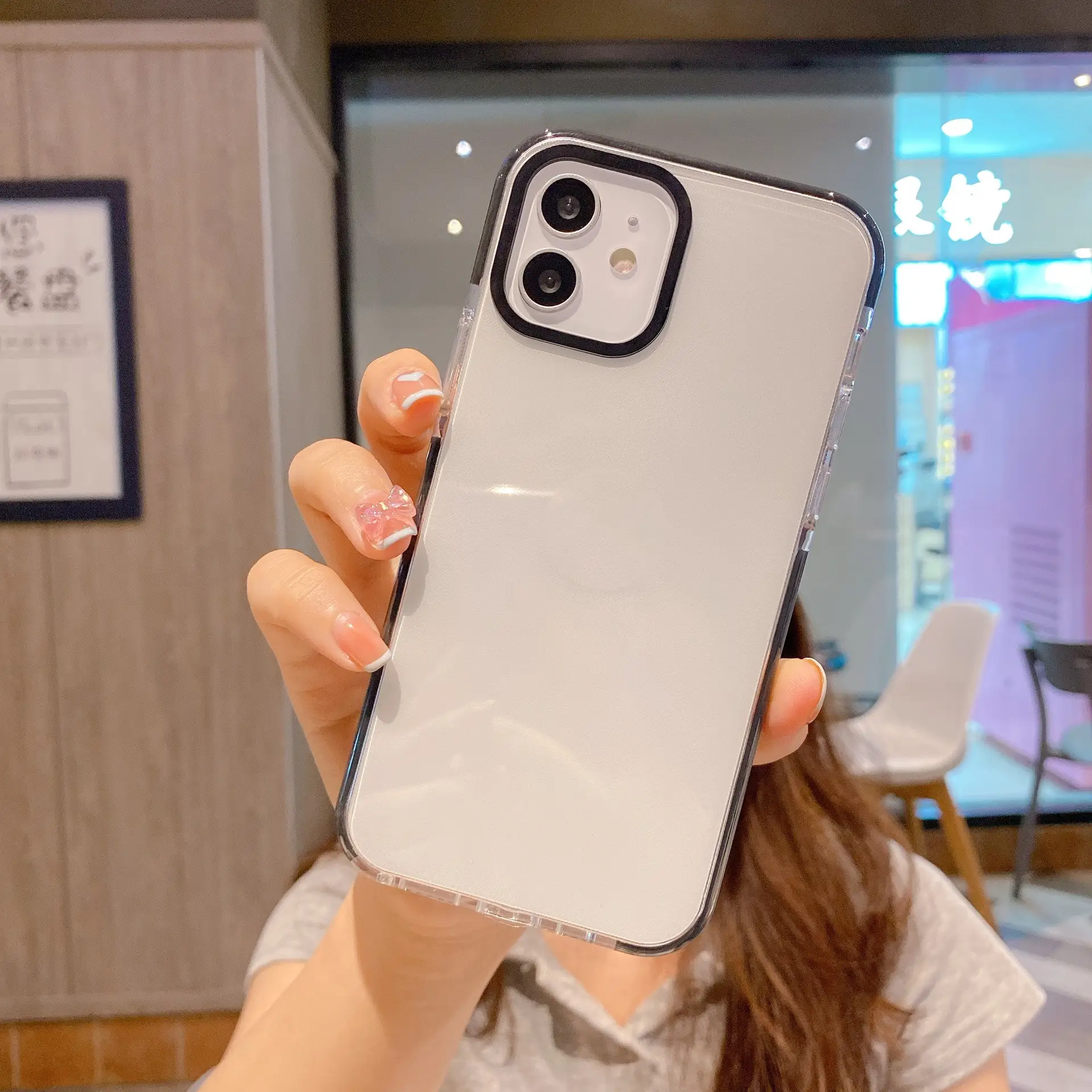 Transparent Anti-fall Two-color Mobile Phone Case Full Package