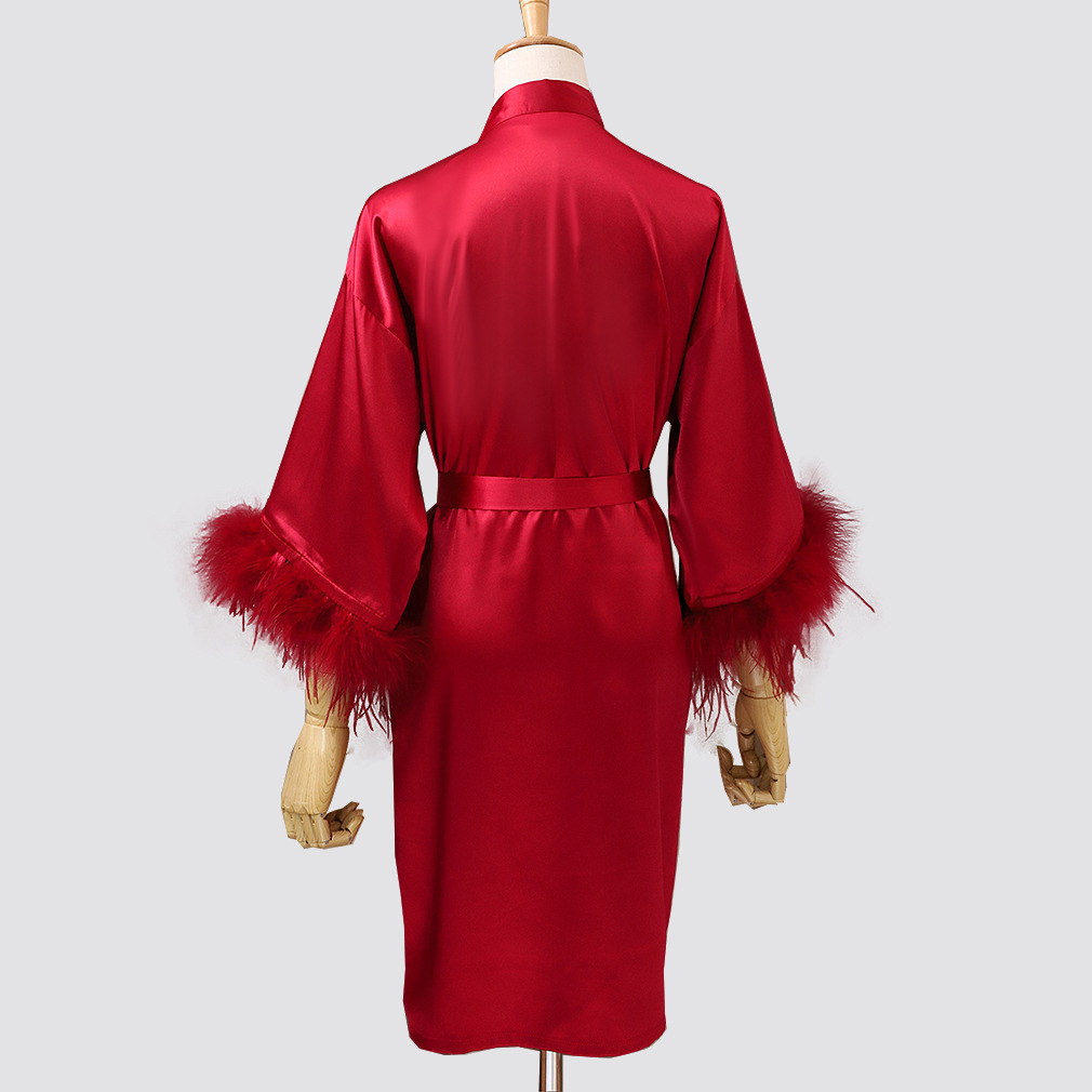 Title 7, Feather Dressing Gown Wedding Party Costume