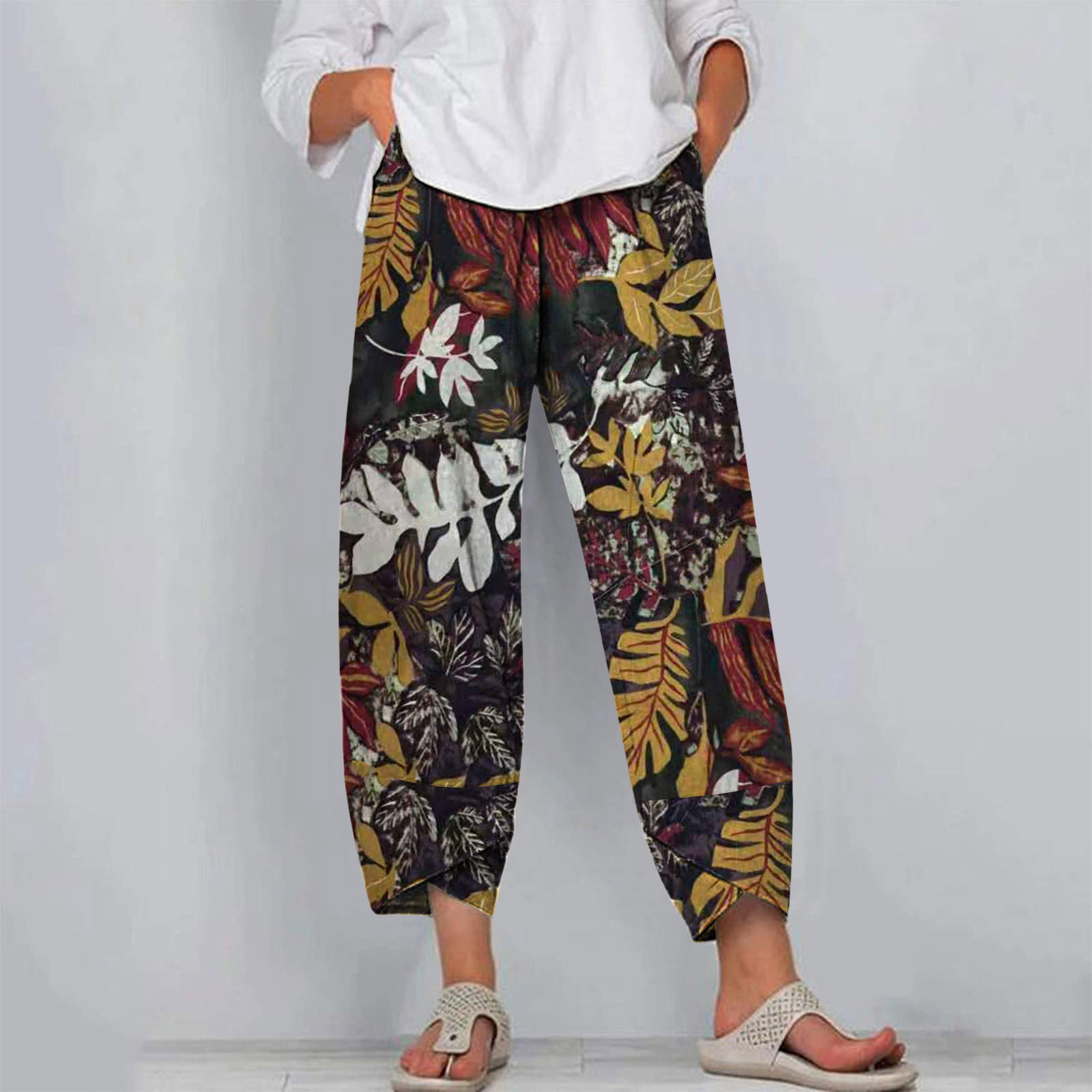 Women'S Slim Fit Multi-Element Printed Casual Pants