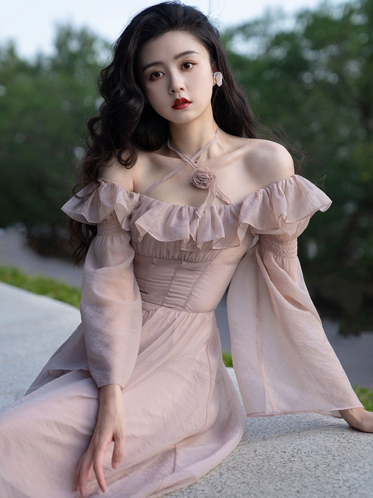 Temperament Ruffle Edge Tea Break Dress