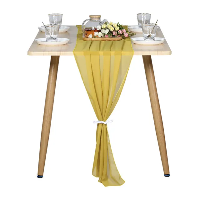 European And American Style Wedding Decoration Chiffon Table Flag Yellow - Shop at LoveMi