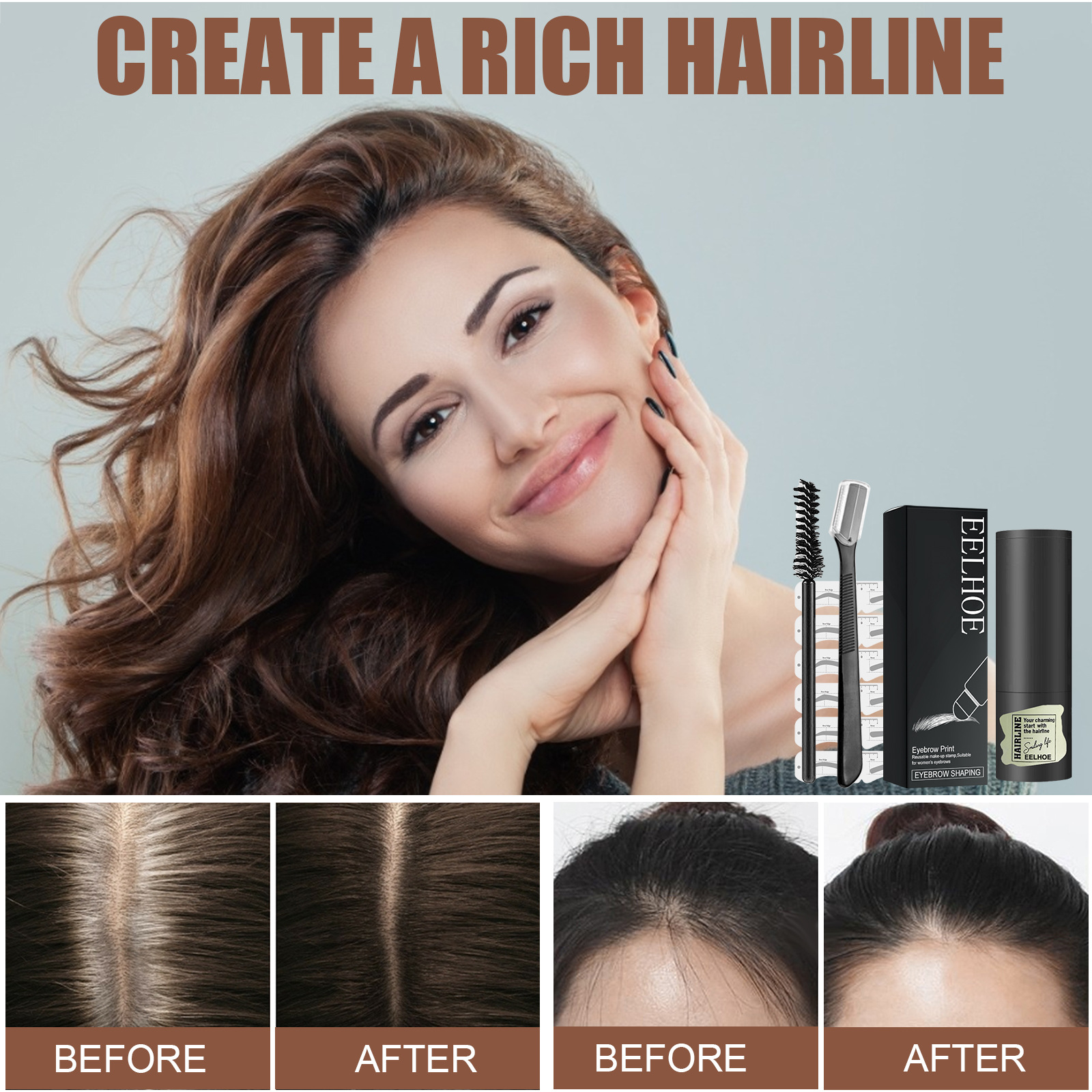 Maschera per il trucco per le sopracciglia, impermeabile, resistente al sudore, arte, marcatura