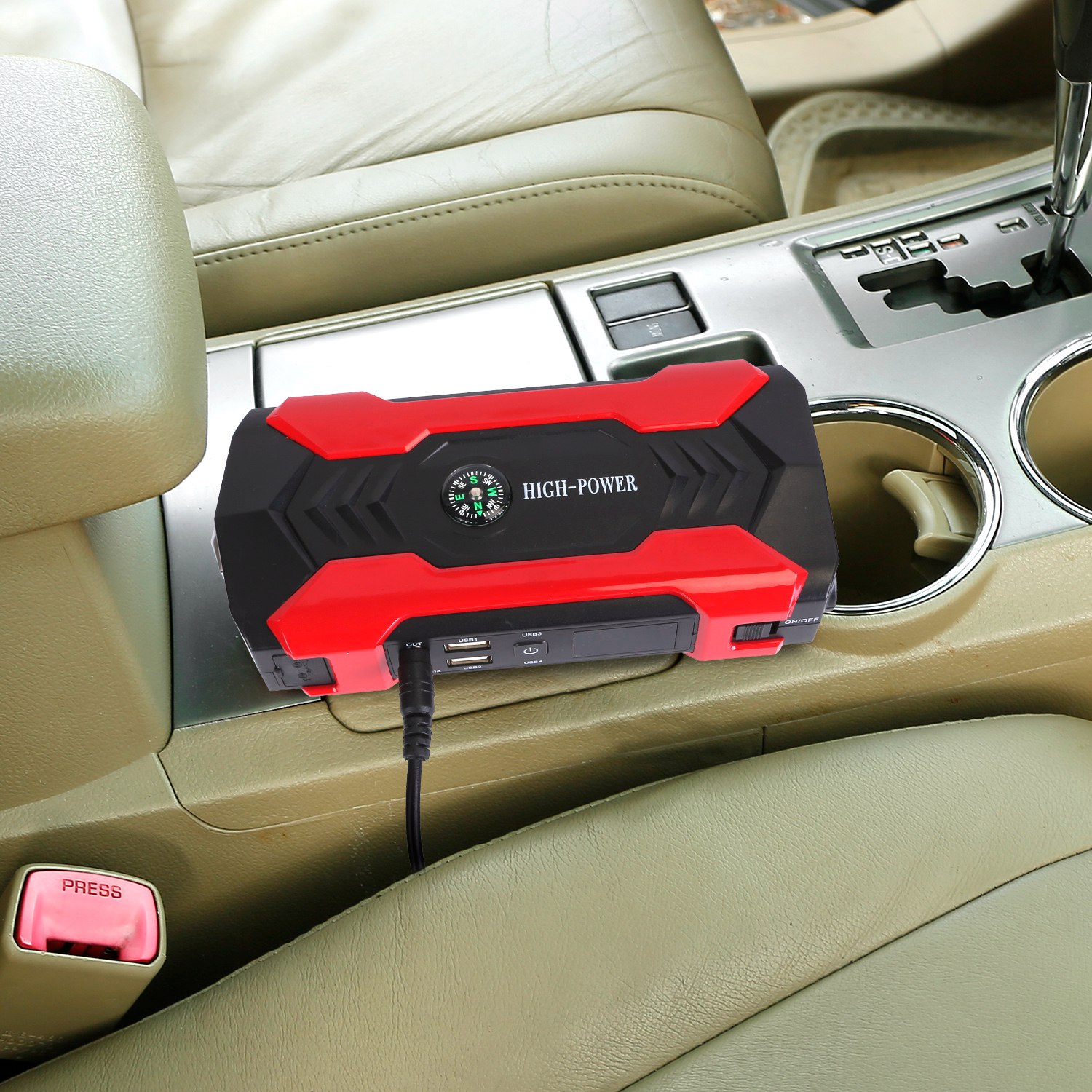 Car Jump Starter Booster 800A Peak 28000mAh 12V Battery Charger Up To 6.0L Gas Or 3.0L Diesel Engine With LCD Screen 4 Modes LED Flashlight — foto 6