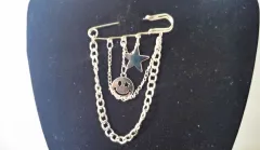 Frosty Wind Chain Pin Brooch Trendy Hip Hop Cross Flame Accessories - Star Smiley - View 1