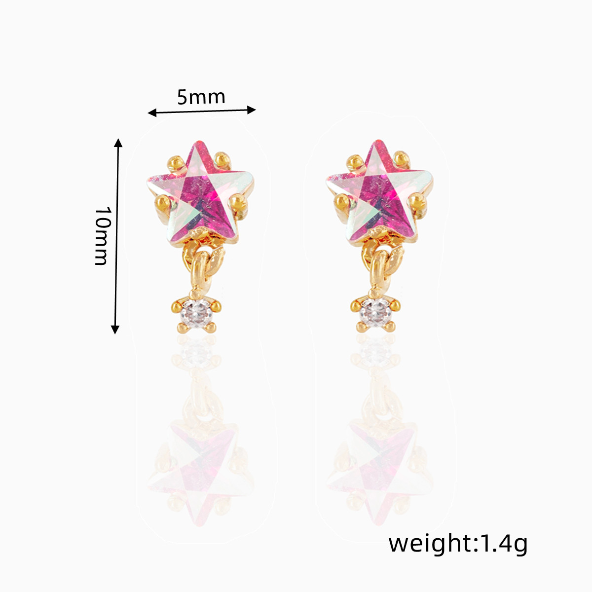 Title 17, New Unicorn Heart Zircon Earrings For Women