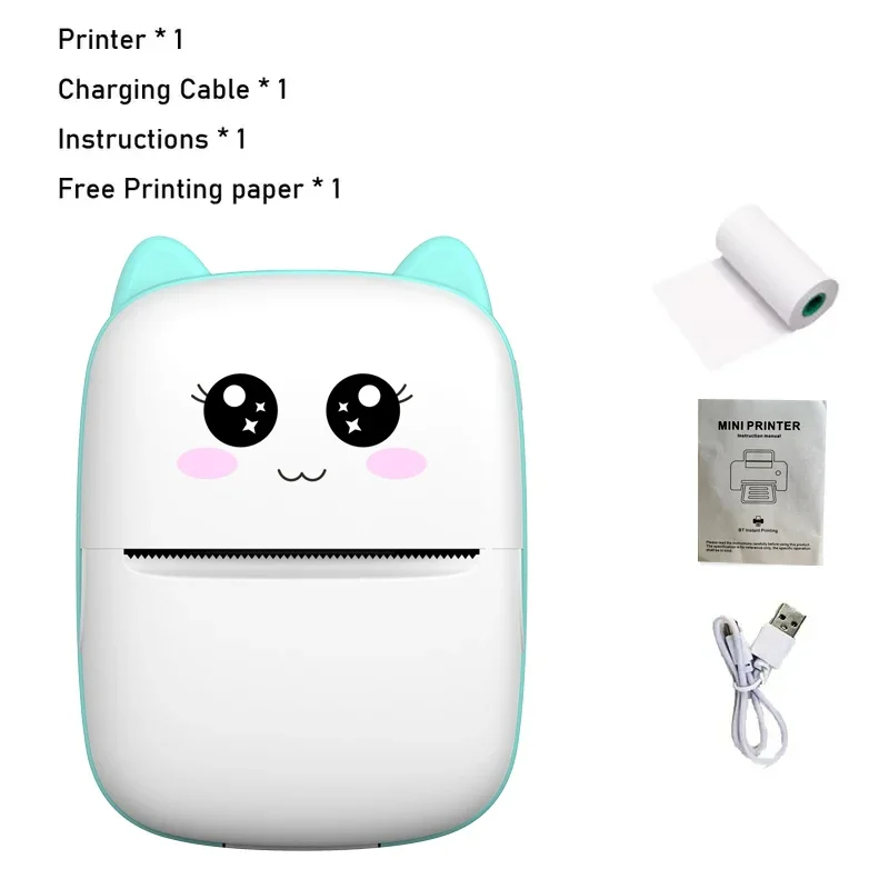 Portable 58mm Bluetooth Thermal Printer for Labels & Photos