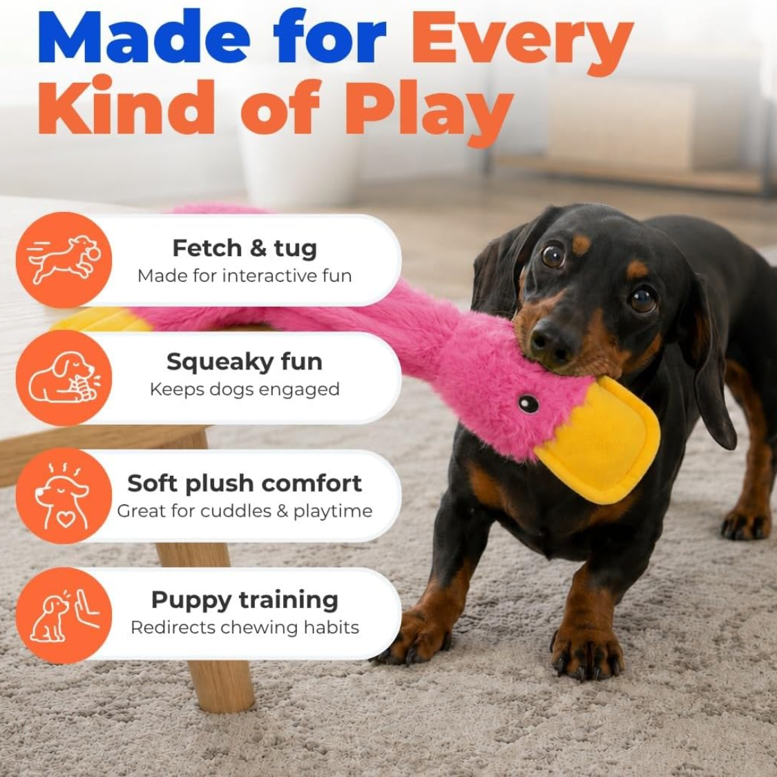 Best Pet Supplies Interactive Squeaky Dog Chew Toy, Ideal Dog Toys For Chewers, Small, Medium  Large Dogs, And Fetch Lovers — foto 3