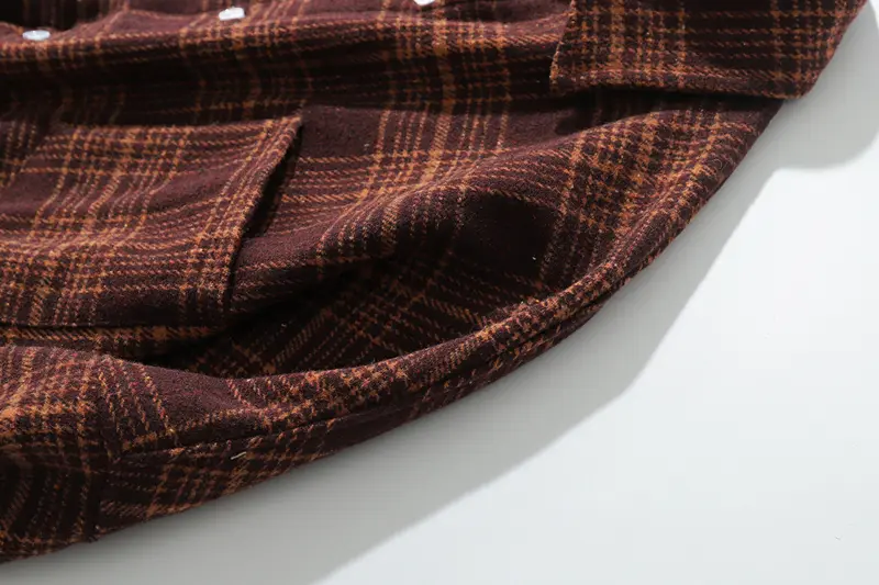 Long Sleeve Trendy Vintage Brushed Plaid Shirt