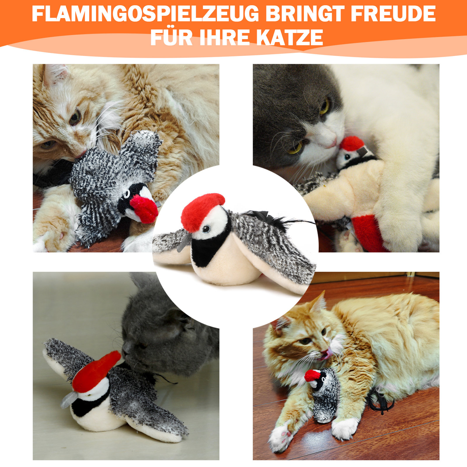 Electric Cat Toy Bird For Self-Entertainment - Interactive Cat Toy Automatic With Catnip, Intelligent Rechargeable Cat Toy For Cats To Play With And Step On