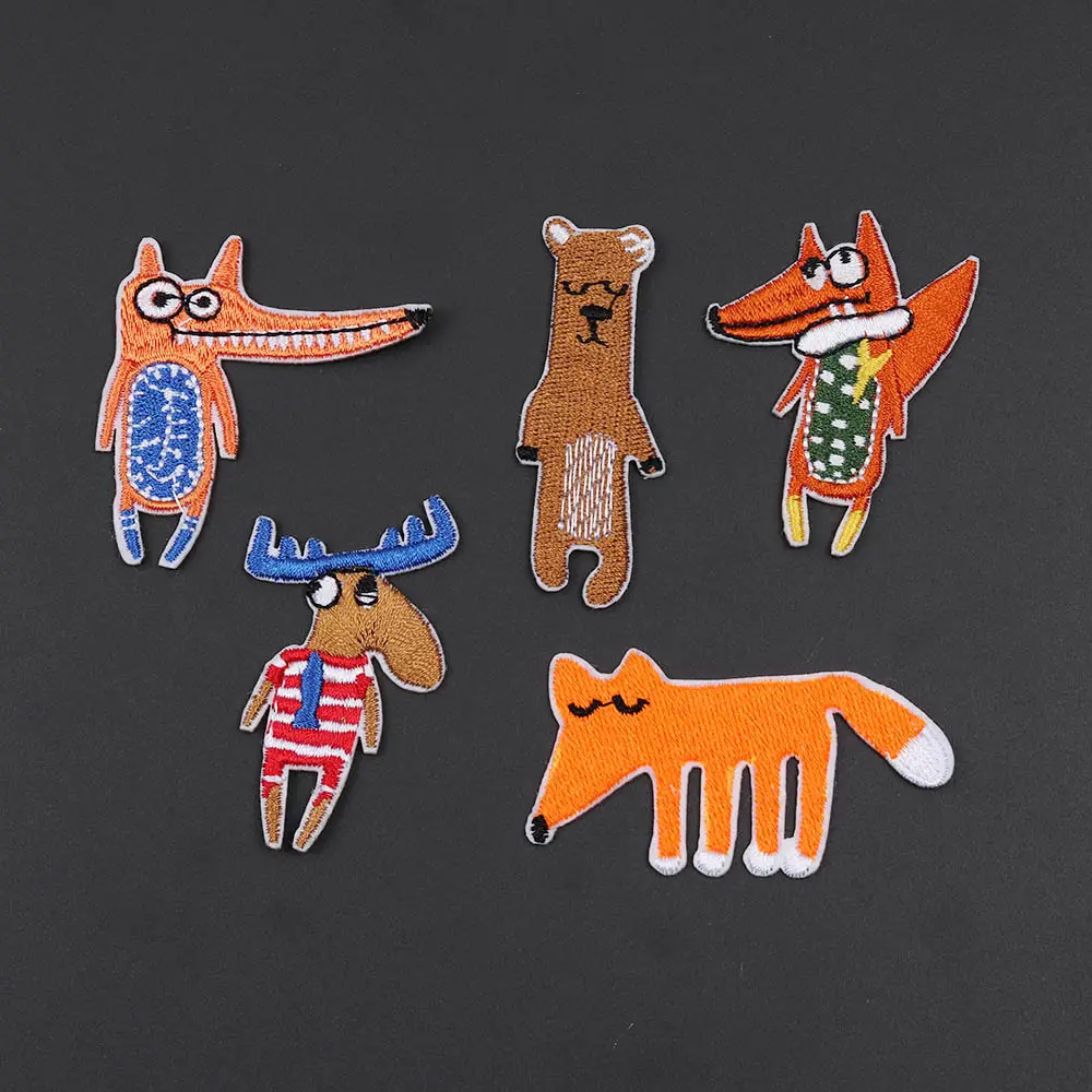 Children's Cartoon Animal Embroidery Cloth Sticker