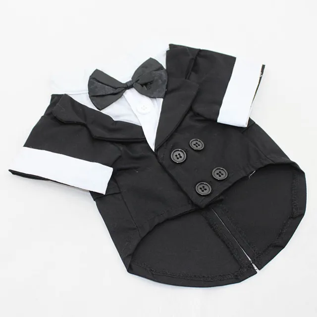 Puppy Gentleman Bow Tie Evening Dress Pet Supplies Black - Shop at LoveMi