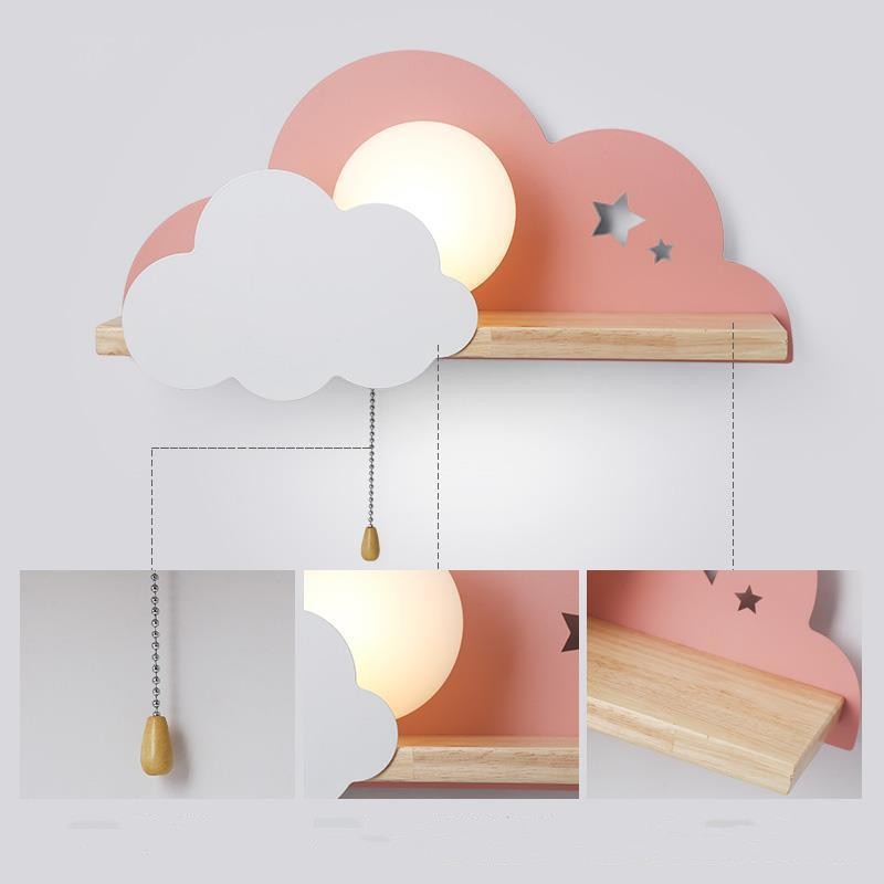 Simple Bedside Cloud Decoration Creative Wall Lamp