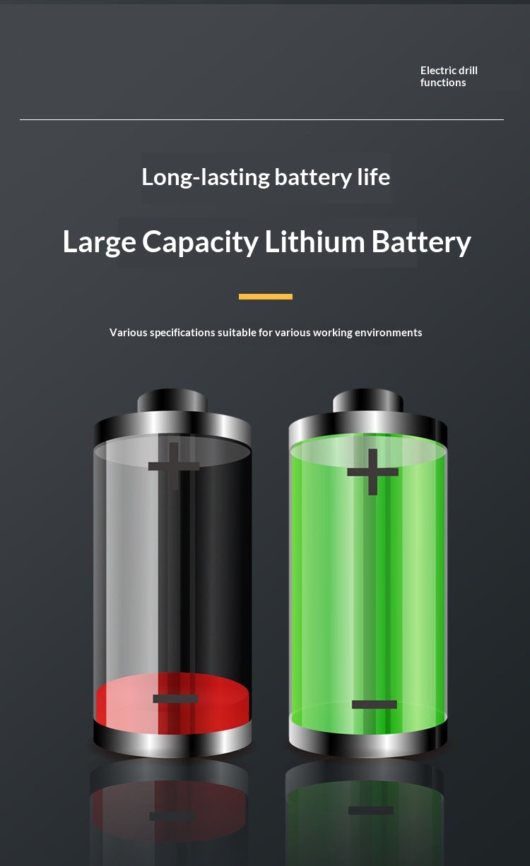 Household Rechargeable Brushed Electric Wrench, Household Lithium Battery Electric Drill, Export Model Impact Drill, Electric Tool — foto 7