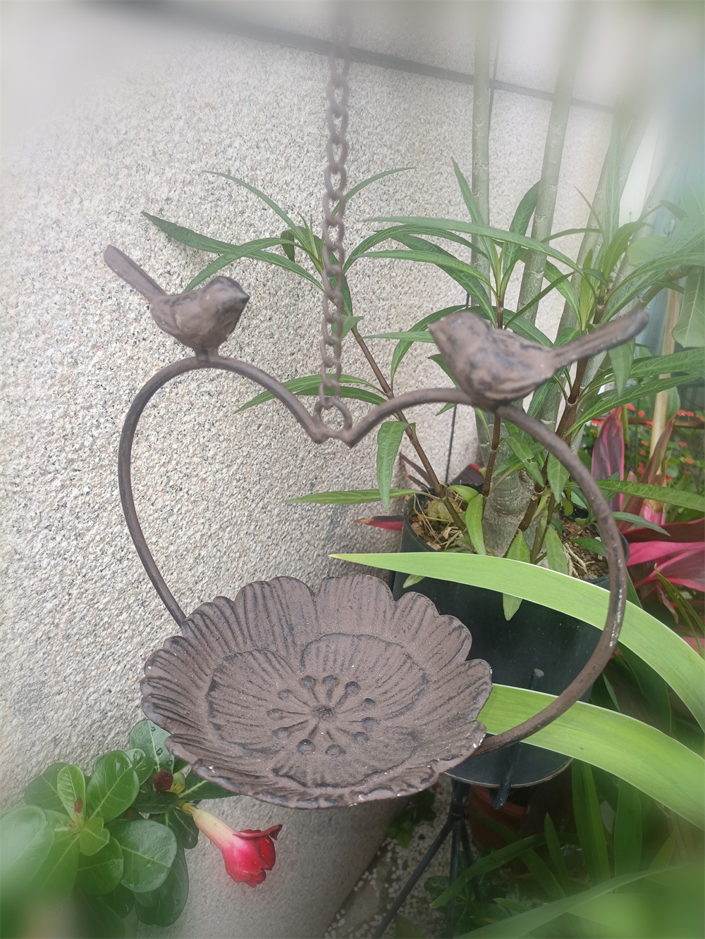 Title 2, Cast Iron Flowers Feeder Garden Decoration Orna...