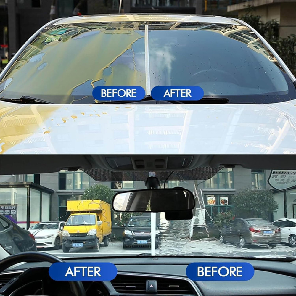 3Pcs Glass Cleaning Wipe Brsuh, Brush, Car Windshield Oil Film Cleaner — image 2