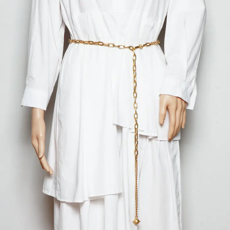 Fashion All-match Decorative Dress With Small Belt