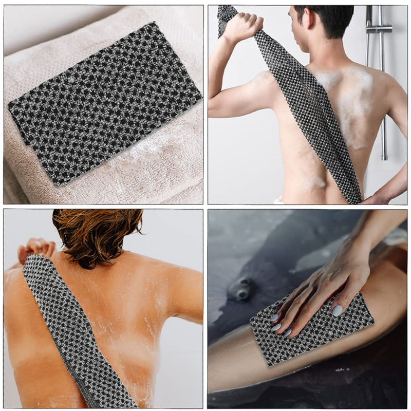 Body Cleaning Back Scrubber Exfoliating Bath Towel Washcloth Shower — image 6