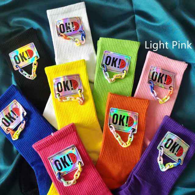 Personalized Fashion With High Socks Light Pink - Shop at LoveMi