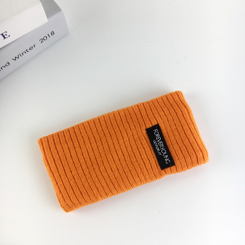 Women's Personalized Label Elastic Knitted Headband Orange - Shop at LoveMi