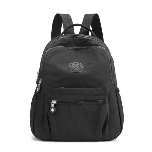 Ladies All match Fashion Canvas School Bag Mommy Backpack Black - Shop at LoveMi