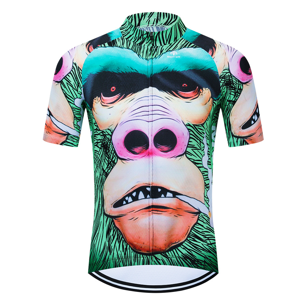 Lion Head Graffiti Pattern Mountain Bike Shirt
