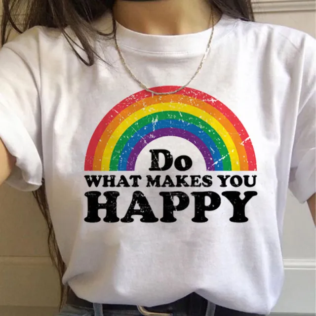 WomenT Shirts Gay Pride Rainbow Gay Short Sleeve Ladies T shirt Girlfriends Rainbow - Shop at LoveMi