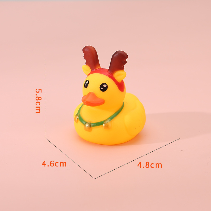 Title 2, Vinyl Christmas Antlers Small Yellow Duck Water...