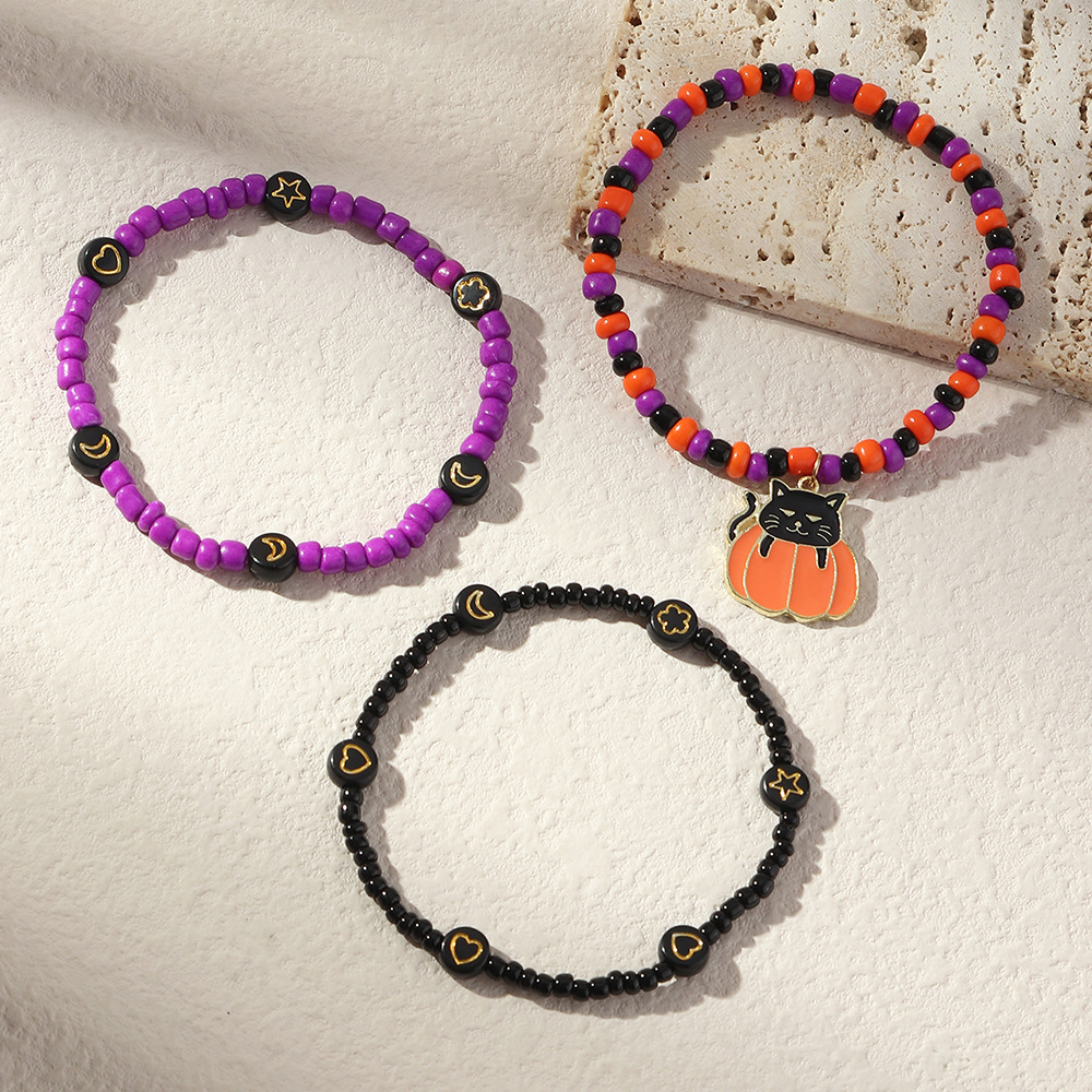 Handmade Rice Bead Elastic Hand Rope Bracelet