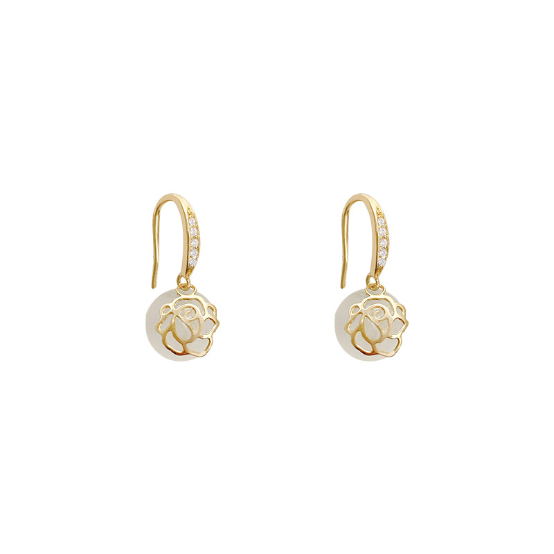 Light Luxury Flower Opal Earrings