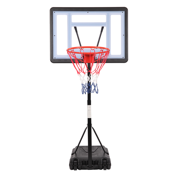 HY-B064S Portable Movable Swimming Pool PVC Transparent Backboard Basketball Stand  Basket Adjustment Height 1.15m-1.35m  Maximum Applicable For 7    Ball