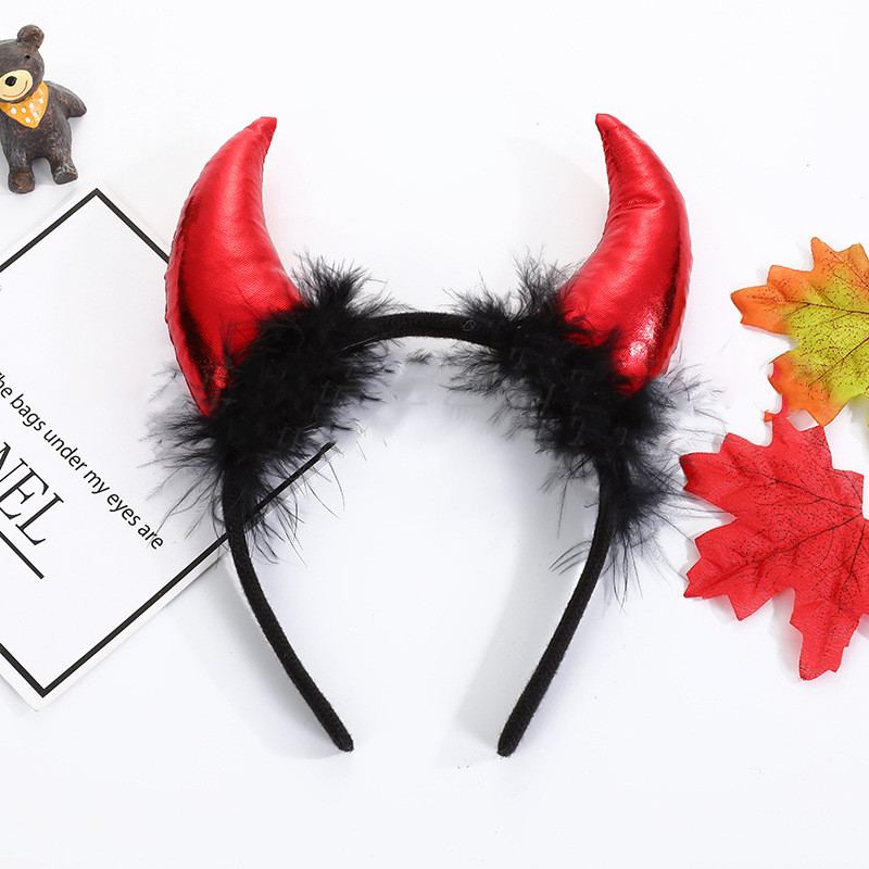 Title 5, Halloween Decoratie Props Demon Hoorn Hoofdband...