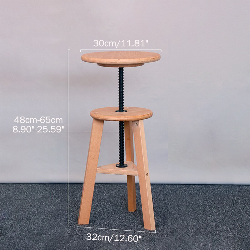 Adjustable Wooden Painting Stool Height Artist Drafting Bar Kitchen — image 3