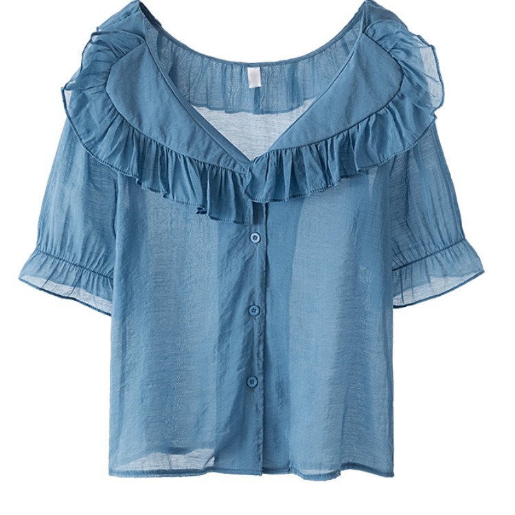 Chiffon Shirt Women's Western Airy Blouse