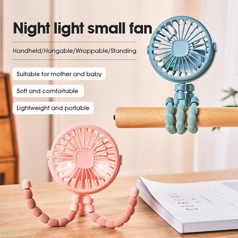 Multi Functional Children's Stroller Mini Fan Portable USB Charging Small Fan Octopus — foto 5