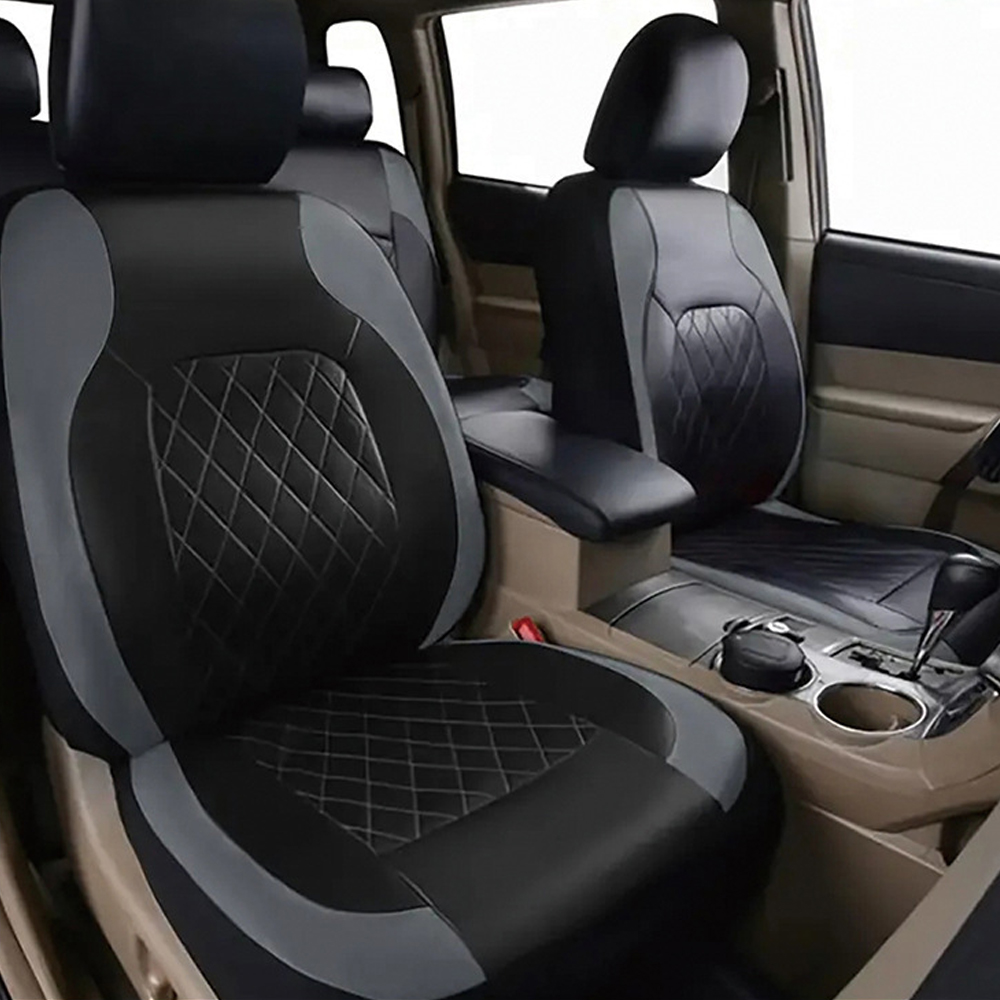 9pcs Full Set Universal PU Leather Seat Covers Protectors Non-Slip — image 8