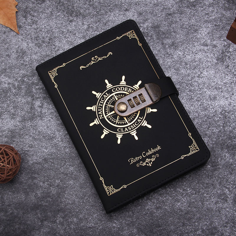 Code Book With Lock Diary European Style Retro Creative