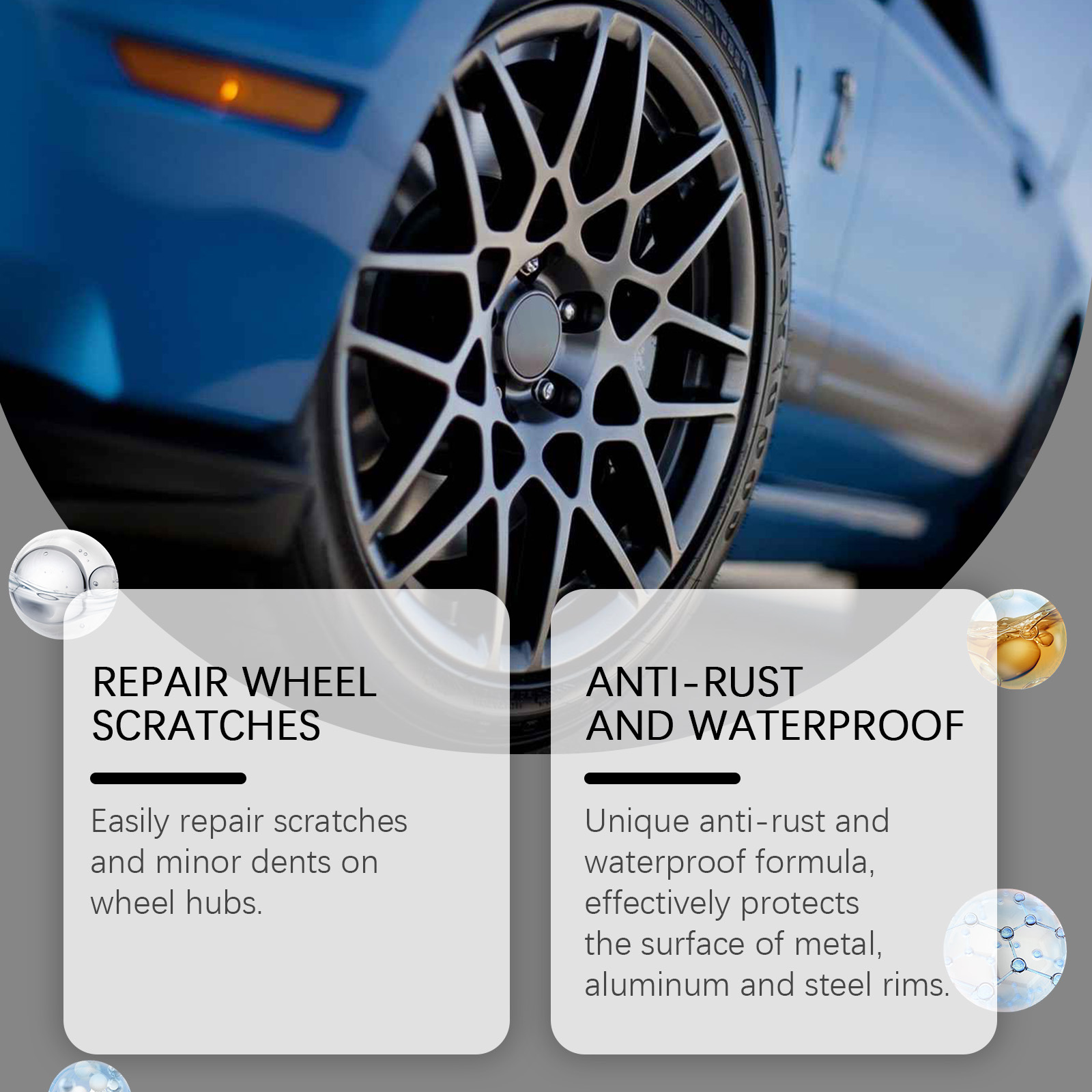 Homonth Black Car Wheel Scratch Care Pen - Car Paint Scratches Removal, Stain Repair, And Paint Touch-up Pen Cross-border 5
