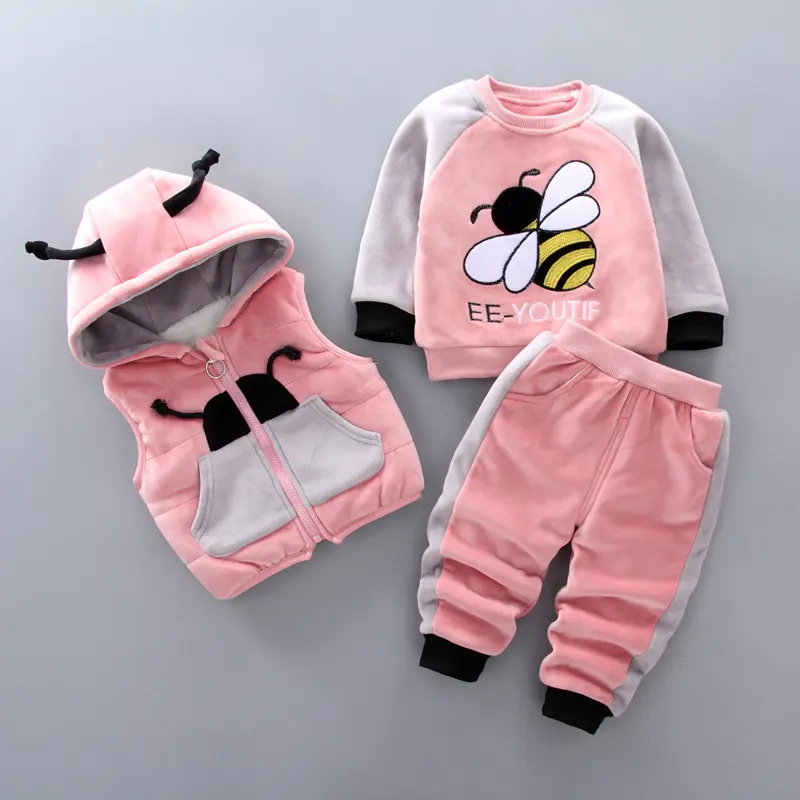 Fleece Thickening Boy Baby Suit Boy Sweater Tide
