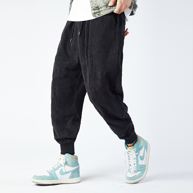 Men's Trendy Brand Fashion Corduroy Harem Pants Loose